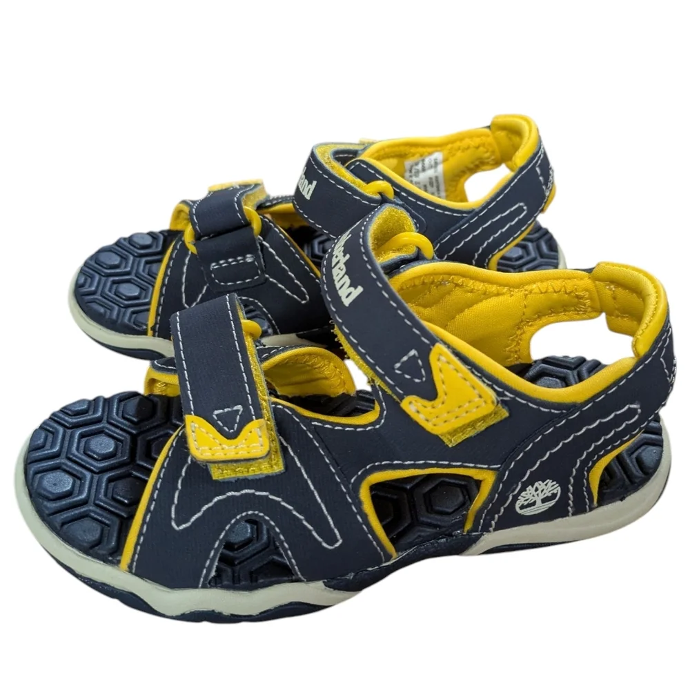 Timberland Navy and Yellow Kids' Sport Sandals